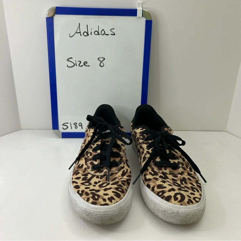 Adidas x FARM Rio Vulcraid3R Hazy Beige Leopard Print Skate Shoe Size 8